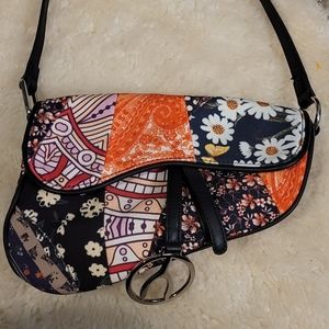 Canvas Patchwork Saddlebag** NEW